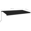 vidaXL Auvent manuel r&eacute;tractable avec LED 600x350 cm Anthracite
