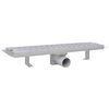 vidaXL Drain de douche lin&eacute;aire 2pcs Vague 530x140 mm Acier inoxydable