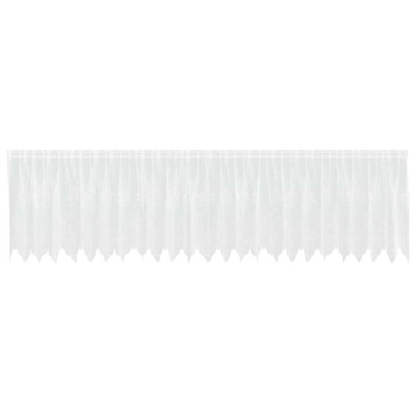 vidaXL Rideau en Dentelle Floral Blanc 120 x 600 cm Polyester