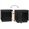 vidaXL Tables de chevet 2 pcs Noir 40x30x40 cm Bois de pin solide