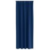 vidaXL Rideaux occultants avec anneaux 2 pcs Bleu fonc&eacute; 245 x 140 cm