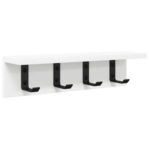 vidaXL Porte-manteau mural Montage mural Blanc 40 x 10,5 x 10,5 cm