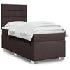 vidaXL Sommier &agrave; lattes de lit avec matelas Marron fonc&eacute; 90x190 cm
