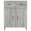 vidaXL Buffet haut Sonoma gris 69,5x34x180 cm Bois d'ing&eacute;nierie