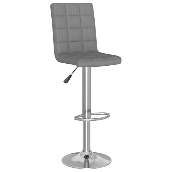 vidaXL Tabourets de bar lot de 2 gris clair tissu