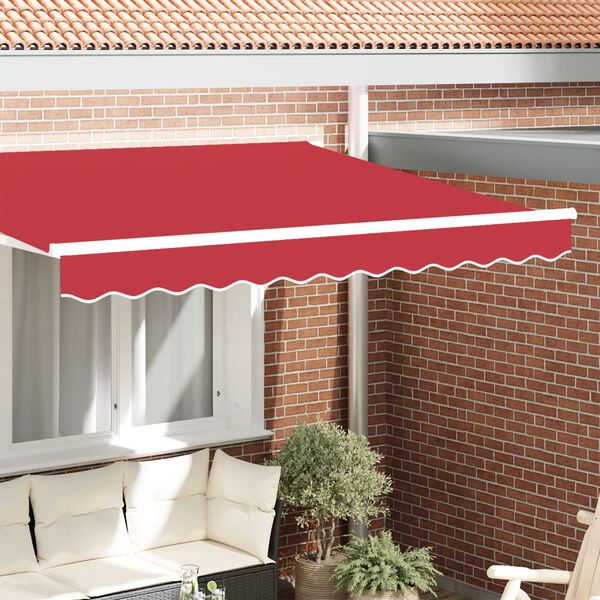 vidaXL Cordon d'auvent Rouge 580 x 20 cm Toile