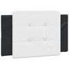 vidaXL Cadre de lit sans matelas Zadar noir et blanc 90x200 cm similicuir