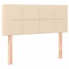 vidaXL Sommier &agrave; lattes de lit avec matelas Cr&egrave;me 80x200 cm Tissu