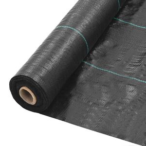 vidaXL Toile de paillage PP 2x150 m Noir