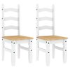 vidaXL Ensemble &agrave; manger Panama 3 pcs blanc bois de pin massif
