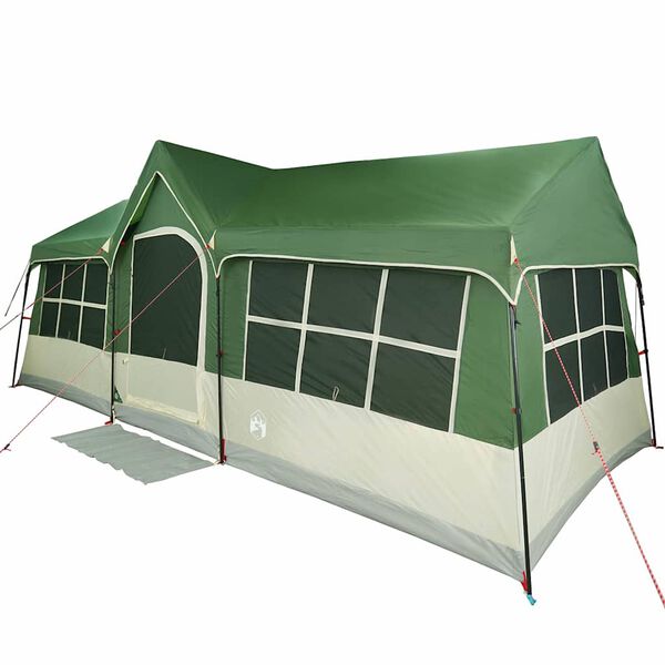 vidaXL Tente familiale avec toit Vert et beige 622 x 295 x 238 cm