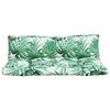 vidaXL Coussins de palette lot de 2 motif de feuilles tissu