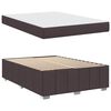 vidaXL Cadre de lit avec matelas Marron fonc&eacute; 140 x 200 cm tissu