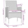 vidaXL Salon de jardin 7 pcs avec coussins R&eacute;sine tress&eacute;e Gris