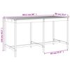 vidaXL Ensemble de bar de jardin 9 pcs noir bois de pin massif