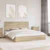 vidaXL Lit de Rangement Ch&ecirc;ne Sonoma 180 x 200 cm Bois d'ing&eacute;nierie