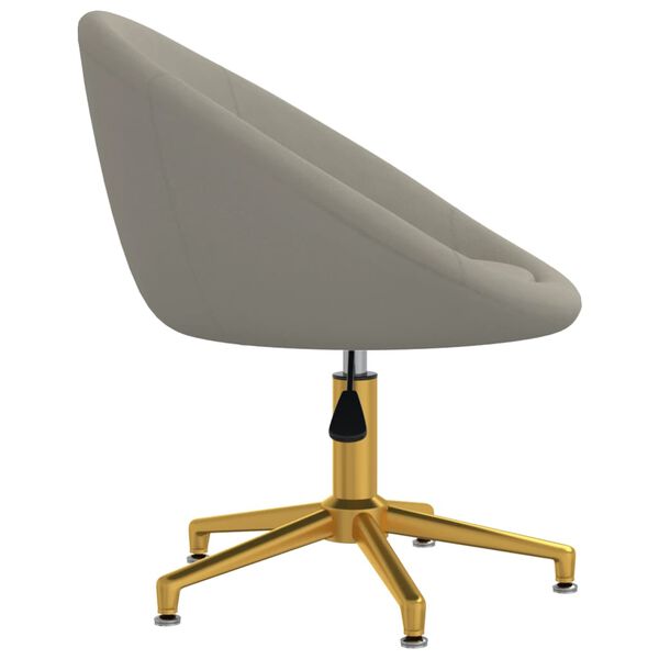 vidaXL Chaises &agrave; manger lot de 4 Gris clair Velours