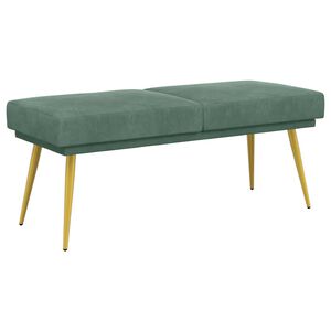 vidaXL Banc &agrave; double couche Vert Mer 120 x 45 x 46 cm Velours
