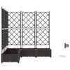 vidaXL Cache-pot de jardin 5 pcs Marron Acier