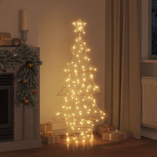 vidaXL Sapin de No&euml;l avec 160 LED Blanc chaud 151 cm PET
