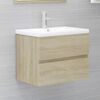 vidaXL Armoire d'&eacute;vier Ch&ecirc;ne sonoma 60x38,5x45 cm Bois d'ing&eacute;nierie