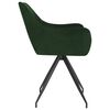 vidaXL Chaises &agrave; manger lot de 2 Vert fonc&eacute; Velours