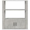vidaXL Buffet Gris b&eacute;ton 80x30x90 cm Bois d'ing&eacute;nierie