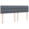 vidaXL Sommier &agrave; lattes de lit et matelas Gris fonc&eacute; 180x200cm Velours