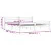 vidaXL Cadre de lit sans matelas bois massif de pin 200x200 cm
