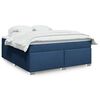 vidaXL Sommier &agrave; lattes de lit avec matelas Bleu 180x200 cm Tissu