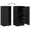 vidaXL Buffet Ch&ecirc;ne noir 30 x 30 x 70 cm Bois d'ing&eacute;nierie