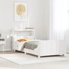 vidaXL Cadre de lit sans matelas blanc 90x200 cm bois de pin massif