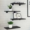 vidaXL &Eacute;tag&egrave;re &agrave; livres 4 pcs Noir 40 x 20 x 1,5 cm Bois d'ing&eacute;nierie