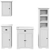 vidaXL Meubles de salle de bain 4 pcs BODO blanc bois de pin massif