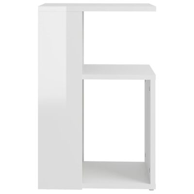 vidaXL Table d'appoint Blanc brillant 36x30x56 cm Bois d’ingénierie