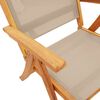 vidaXL Ensemble &agrave; Manger de jardin 7pcs bois d'acacia solide textil&egrave;ne