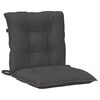 vidaXL Coussins de chaise &agrave; dossier bas lot de 6 anthracite m&eacute;lang&eacute;