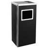 vidaXL Poubelle &agrave; cendrier d'h&ocirc;tel 45 L Acier Noir