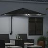 vidaXL Parasol de jardin Noir et Noir 248 x 248 x 148 cm