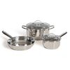 Livoo Batterie de cuisine 5 pcs Acier inoxydable Argent&eacute;