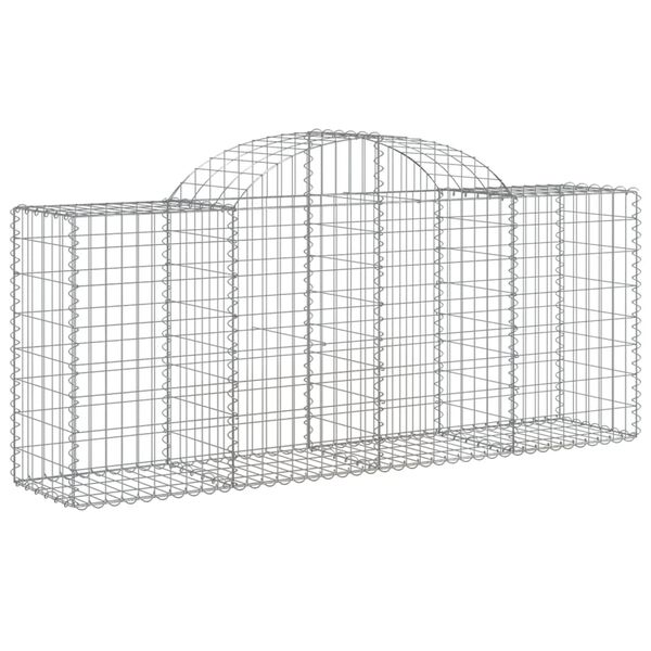 vidaXL Paniers &agrave; gabions arqu&eacute;s 12 pcs 200x50x80/100 cm Fer galvanis&eacute;