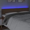 vidaXL T&ecirc;te de lit &agrave; LED Marron 180x5x78/88 cm Similicuir