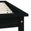 vidaXL Cadre de lit sans matelas noir 200x200 cm bois massif