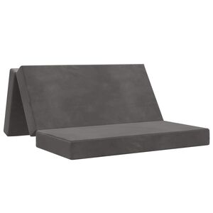 vidaXL Canap&eacute;-lit pliable 120 x 67 x 45 cm Gris fonc&eacute;