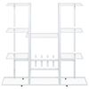 vidaXL Jardini&egrave;re 94,5x25x89 cm Blanc Fer