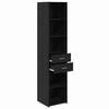 vidaXL Haut Armoire Ch&ecirc;ne noir 40 x 42,5 x 185 cm Bois d'ing&eacute;nierie