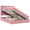 vidaXL Lit avec rangement et matelas Rose 140 x 190 cm Velours