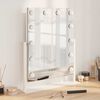 vidaXL Miroir de Coiffure LED Blanc 44 x 10 x 53 cm Verre et acier