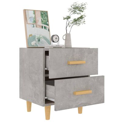 vidaXL Table de chevet Gris béton 40x35x47,5 cm