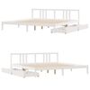 vidaXL Cadre de lit sans matelas blanc 200x200 cm bois massif de pin